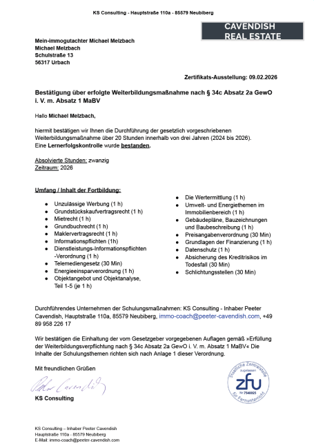 Weiterbildung Immobilienrecht vom Haus Gutachter in Bonn